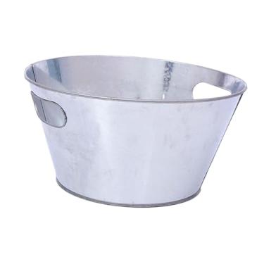 Imagem de EHJRE Decoração de gelo de gelo de metal decoração gelada de metal galvanizado balde de cerveja de bebida refrigerante para piscina de natação para férias