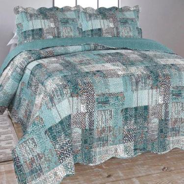 Imagem de Cobre Leito Dupla Face Estampada Queen 240X260Cm Vilhena - Jolitex