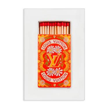 Imagem de Stupell Industries Design de arte de parede em tela Glam Matchbox floral por Amanda Greenwood, 40 x 61 cm