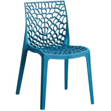 Imagem de Cadeira Gruvyer em Polipropileno - Tatu Bola Móveis, Azul Petroleo