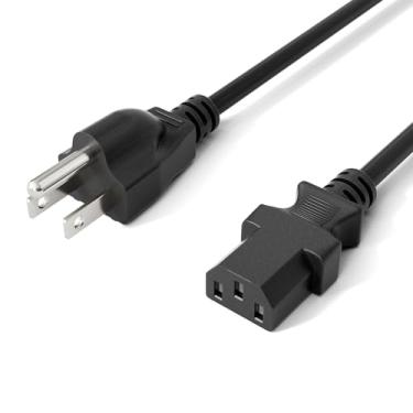 Imagem de THE CIMPLE CO Cabo de alimentação CA de 3 pinos preto de 3 pinos para computador, médico, servidor e desktop - Cabo de alimentação C13 - NEMA 5-15P para C13 / IEC 320 - (3 metros)