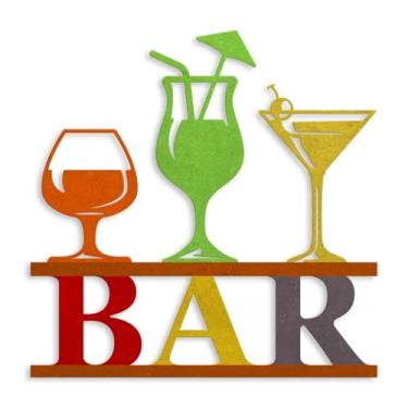 Imagem de ARTINME Decoração de parede de barra de metal, decorações modernas de bar para a placa de bar em casa, design elegante de 30 x 30 cm (brilhante)