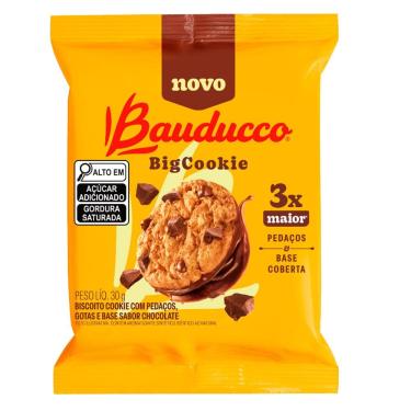 Imagem de Big Cookies Bauducco com Pedaços Gotas e Base Sabor de Chocolate 30g