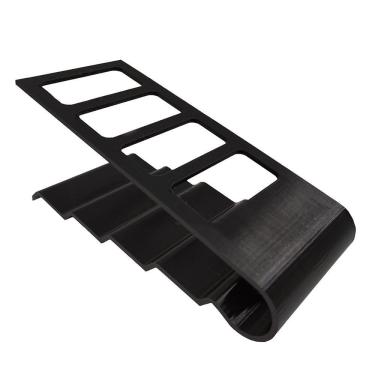 Imagem de Suporte 3d Porta Controle Remoto 4 Divisórias Tv 20 Cm Preto