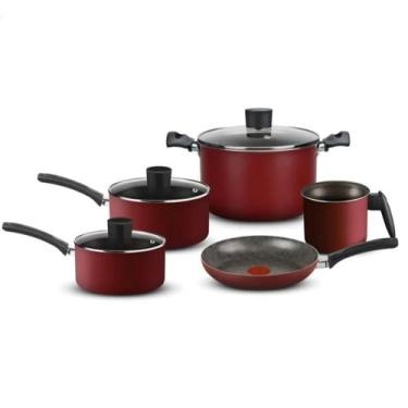 Imagem de Jogo De Panelas Facilita Vermelho 5 Peças -Rochedo