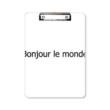 Imagem de Hello World Prancheta francesa para escrever placa A4