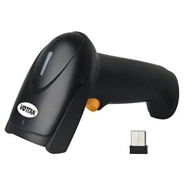 Imagem de Leitor de código de barras portátil com sensor CCD 1D sem fio, leitor de código de barras LCD de tela de suporte, versátil 2 em 1 2,4 GHz sem fio e leitor de leitura automática com fio USB