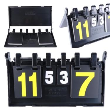 Imagem de Placar de Mesa Marcador Contador de Pontos Esportivo Manual Dobrável Estrutura em PVC, 31 pontos 7 sets, Multiesportes Tênis de Mesa Ping Pong Volêi Handebol FuteVolêi Futebol Badminton