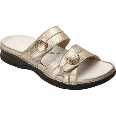Imagem de Drew Ariana – Sandália feminina confortável, Dourado, 5.5