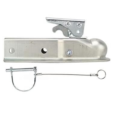 Imagem de Acoplador da língua do reboque de GRCFUMO, acoplador do reboque, trava do acoplador do reboque 2in cabeça da bola 63mm largura do canal 3500lbs capacidade de carga para a caravana