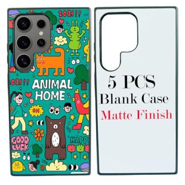 Imagem de JUSTRY Capa de telefone em branco de sublimação 5 peças para Samsung Galaxy S24 Ultra, capa 2D fácil de sublimar DIY capa de telefone de transferência de calor para impressão de borracha macia +