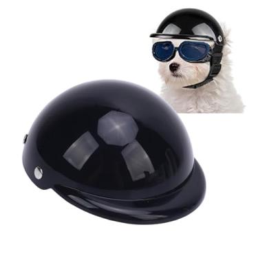 Imagem de Capacete Legal de Animais de Estimação, Design de Cinta Ajustável Compacto e Resistente Fácil de Usar Cães Pequenos Chapéu de Segurança para Motocicletas para Gatos Caminhos de (S)