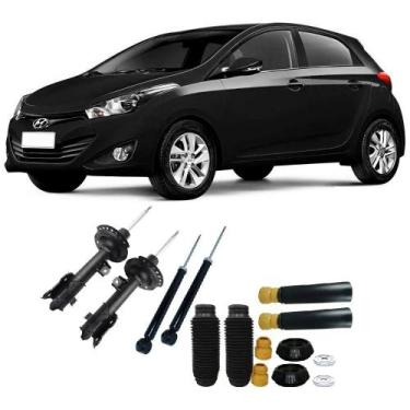 Imagem de 04 Amortecedores + 04 Kits Batentes Hyundai Hb20 2012 Até 2019 Diantei