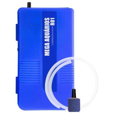 Imagem de Compressor Bomba Oxigenador Ar A Pilha Emergência Aquário - Aquam