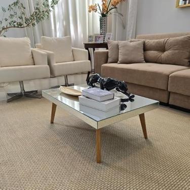 Imagem de Mesa de Centro de Sala Espelhada Ônix Pés Palito C 80 X A30 X L50