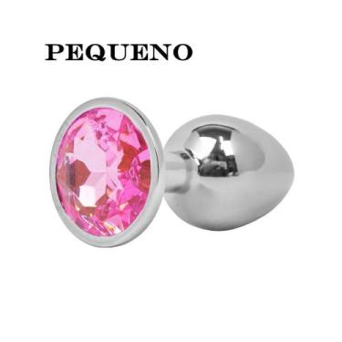 Imagem de Plug anal metal joia tamanho p pequeno - SEXY IMPORT, ROSA