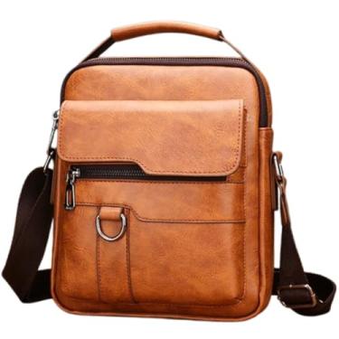 Imagem de Bolsa Masculina Com Alça Crossbody Transversal Pequena Mão (Marrom)