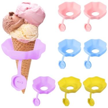 Imagem de DJAPWPX 8 peças de silicone macio suporte de picolé reutilizável cor brilhante sorvete bandeja para crianças aniversário e festa de verão