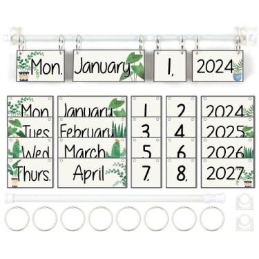 Imagem de Conjunto de quadro de avisos: calendário Naozinebi Boho Greenery com s