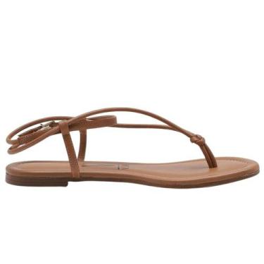 Imagem de Sandália Vizzano Rasteira Camel Elegância Casual, Camel, 37