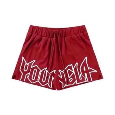 Imagem de Bermudas Esportivas Masculinas Estilo Americano Para Corrida Ao Ar Liv