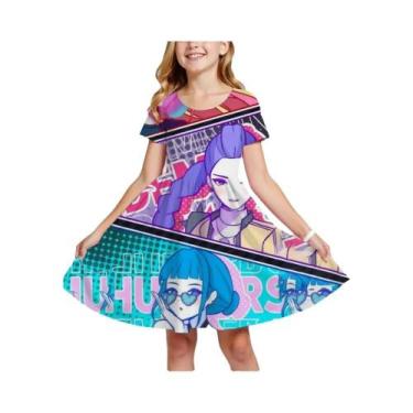 Imagem de Vestido Infantil Leve Com Estampa De Desenho Animado, Moda De Verão, V