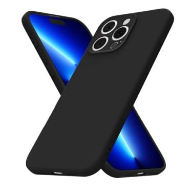 Imagem de uvcoat Capa de silicone para iPhone 13 Pro Max, capa fina de gel de borracha macia para mulheres e meninas, linda capa de telefone de TPU fosco com proteção total da câmera, design simples minimalista