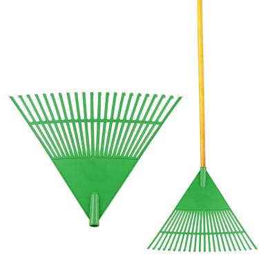 Imagem de Vassoura Rastelo Plástica 22 Dentes Com Cabo 1,2m Durín