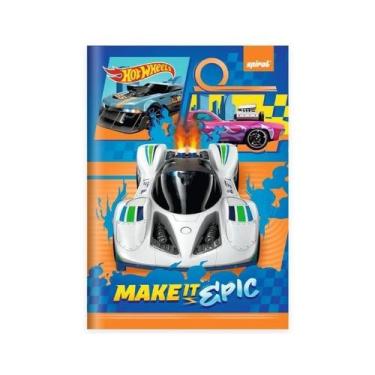 Imagem de Hot Wheels Caderno 1/4 Capa Dura Brochura 80 Folhas Spiral