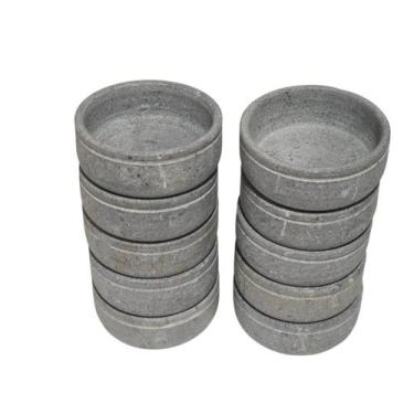 Imagem de Kit 10 Cumbucas de Pedra Sabão 300ml  Mantém o Calor - Minas Pedra Sab