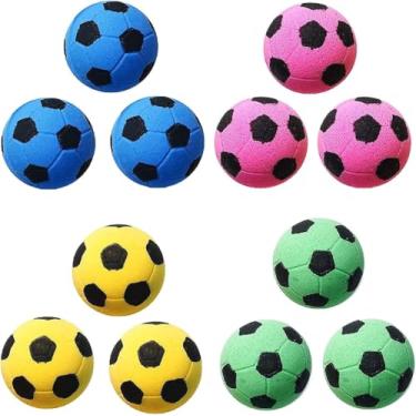 Imagem de GINFH Bola de espuma de gato, brinquedo elástico de espuma macia futebol futebol futebol