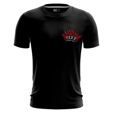 Imagem de Camiseta Texx Preta Vermelha Skull P