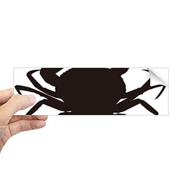 Imagem de DIYthinker Adesivo retangular de para-choque preto com estampa de caranguejo marinho para janela
