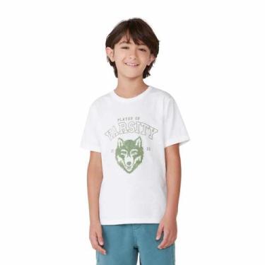 Imagem de Camiseta Menino Manga Curta Hering Kids Com Estampa - Areia