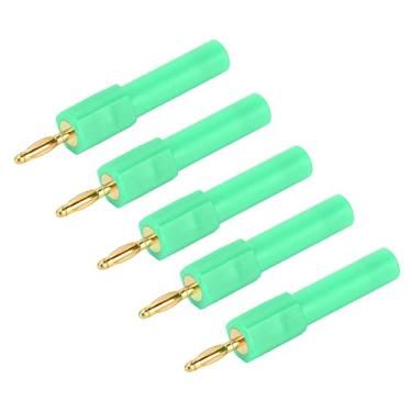 Imagem de Plugue de Troca de Banana, Plugue Banana Conversível, 5 Peças Plugues Banana Tipo Parafuso de 4 Mm 2 Mm a 4 Mm Conector de Alto-falante de Plugue Banana Conversível Banana (Verde)