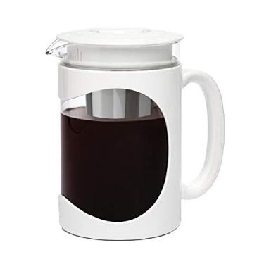 Imagem de Primula Máquina de café gelado Burke Deluxe Cold Brew, alça confortável, jarra de vidro durável, filtro de malha removível, tamanho perfeito para 6 xícaras, lavável na lava-louças, 1,6 litros, branco