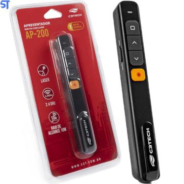 Imagem de Apresentador de Slide Sem Fio Preto Ap-200 -C3Tech