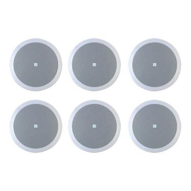Imagem de Kit 6 Arandelas JBL 6FR2R Redonda Branca - 25 Watts RMS