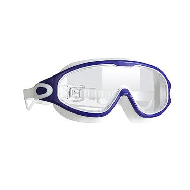 Imagem de YIJU Óculos de natação para adultos, óculos de água, elegantes, profissionais, duráveis, à prova d'água, óculos de natação antiembaçante para piscina, Branco azulado