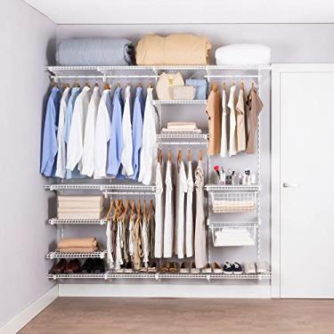 Imagem de Armário aramado kit 52 - Closet ou quarto Branco com Branco