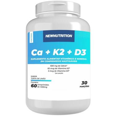 Imagem de Cálcio Com Vitamina K2 e Vitamina D3 - 60 Cápsulas NEWNUTRITION-Unissex