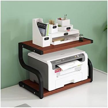 Imagem de Suporte Para Impressora Desktop Copy Rack Suporte Para Impressora Rack De Armazenamento Duplo Prateleiras De Arquivos Estante De Livros Prateleiras De Armazenamento Para Escritório Em Casa Armazen