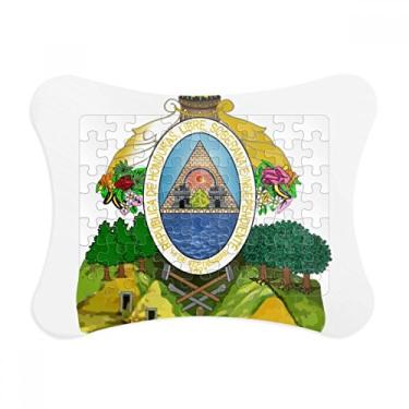 Imagem de Moldura de quebra-cabeça com emblema nacional da América do Norte de Honduras, enfeite de quebra-cabeça