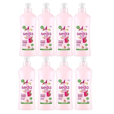 Imagem de Kit 8 Cremes Para Pentear Seda Hidratação Anti Nós 300ml