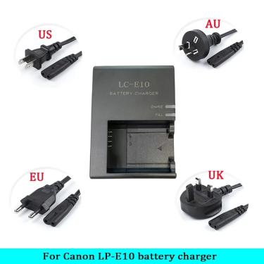 Imagem de LC E10C LC-E10C LC-E10E LC E10E Carregador de Bateria para Câmera Canon LP-E10 LPE10 E10 BEIJO X50