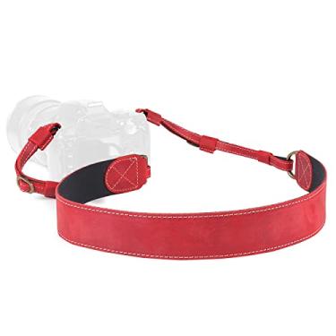 Imagem de MegaGear SLR, DSLR Sierra Series Alça de ombro ou pescoço de couro legítimo, vermelho