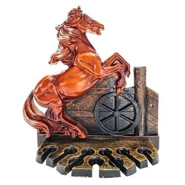 Imagem de Porta Espeto Cavalo Crioulo Suporte De Parede Churrasco