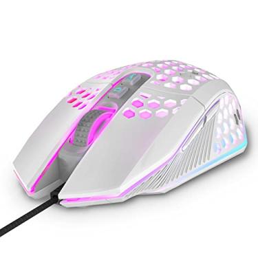 Imagem de targeal Mouse ergonômico para jogos - mouse gamer com fio USB com 8000 DPI ajustáveis/botões personalizáveis/RGB retroiluminado - para Windows 7/8/10/XP, Vista, Linux, PC/Mac/Laptop