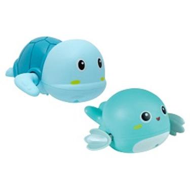 Imagem de Kit com 2 Brinquedos de Banho Tartaruga Baleia que Nadam Divertido Infantil - Buba
