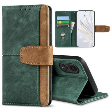 Imagem de GANGANPRO Coldre de couro para celular empresarial para Huawei Enjoy 70 Pro/nova 12i 4G, capa flip antiderrapante resistente a arranhões com suporte para cartão, capa carteira com suporte de 6,7